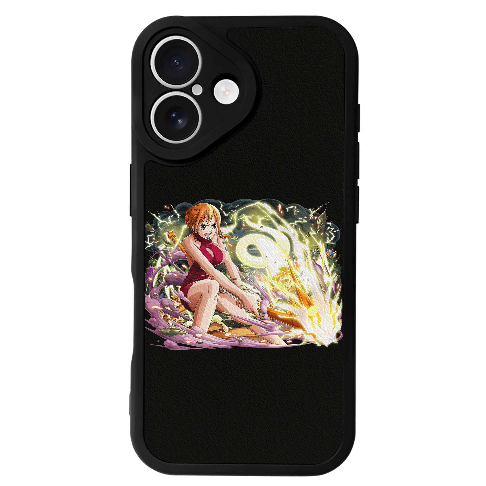 （画像用） ワンピース ナミ ONE PIECE Nami 【iPhone 16シリーズ対応】シリコンスマホケース（レザー調） 材質：シリコン